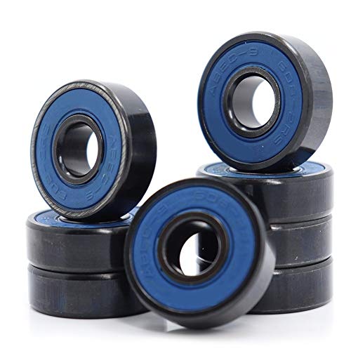 BOQEJNHR ABEC-9 608 2RS Inline-Rollschuh-Radlager, 608 RS Anti-Rost-Skateboard-Kugellager, 608RS, rot versiegelt, 8 x 22 x 7 mm Welle von BOQEJNHR