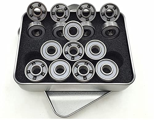 BOQEJNHR Lager 16 Stück 608 Si3n4 Keramiklager 5 Kugeln Professionelle Inline-Skates Skateboard-Lager 8 mm Rollerlager 608 BOQEJNHR Lager 16 Stück 608 Si3n4 Keramiklager 5 Kugeln Professionelle Inline-Skates Skateboard-Lager 8 mm Rollerlager 608 von BOQEJNHR