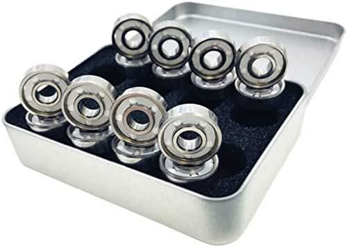 BOQEJNHR Lager 627RS zweireihiges Skate-Lager, Hochgeschwindigkeits-Keramikkugel, 5 Perlen, 7 x 22 x 7 mm, zweireihiges Radlager BOQEJNHR Lager 627RS zweireihiges Skate-Lager, Hochgeschwindigkeits-Keramikkugel, 5 Perlen, 7 x 22 x 7 mm, zweireihiges Radlager von BOQEJNHR
