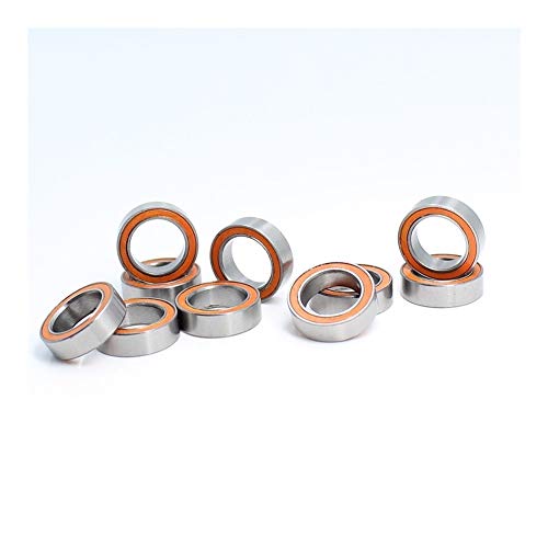 MR128RS Lager kompatibel mit Hobby Electric RC Car Truck 10 Stück 8 x 12 x 3,5 mm ABEC-3 MR128 RS 2RS Kugellager MR128-2RS Orange versiegelt von BOQEJNHR