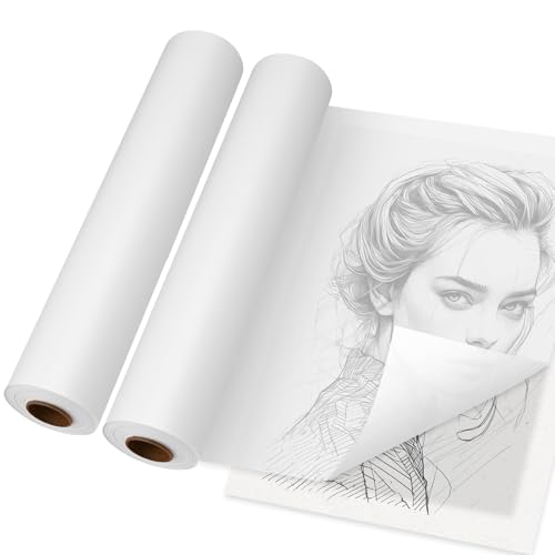 100m x 30cmTransparentpapier Rolle, 26g/m² Seidenpapier Skizzenrolle,Tracing Paper für Zeichnen, Schnittmusterpapier, Architektenpapier, Malpapier Rolle für Nähen, Abpausen, Verpacken von BORDEAG