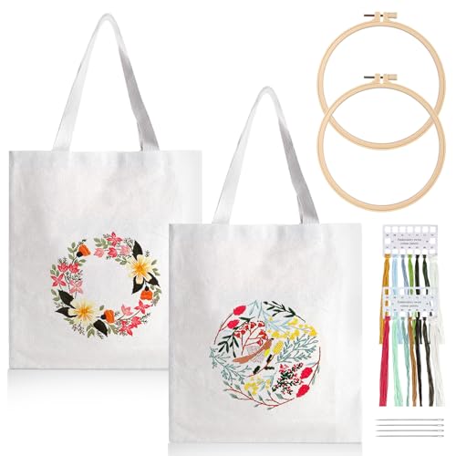 2 Sätze Canvas Tasche Stickerei Set, Sticken Set Erwachsene Anfänger, Stickerei Tragetaschen, Canvas Tote Bag Stickerei Anfänger, Sticken Taschen Für Erwachsene 2 Sätze Canvas Tasche Stickerei Set, Sticken Set Erwachsene Anfänger, Stickerei Tragetaschen, Canvas Tote Bag Stickerei Anfänger, Sticken Taschen Für Erwachsene von BORDEAG
