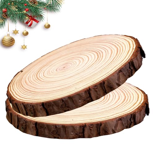 Holzscheiben, 2 Stücke Baumscheiben 28-30cm, Holzplatte Rund, Baumscheiben Rund Zum Basteln, Holzscheiben Zum Basteln Für DIY Basteln, Festliche Dekorationen, Hochzeit Dekoration Holzscheiben, 2 Stücke Baumscheiben 28-30cm, Holzplatte Rund, Baumscheiben Rund Zum Basteln, Holzscheiben Zum Basteln Für DIY Basteln, Festliche Dekorationen, Hochzeit Dekoration von BORDEAG