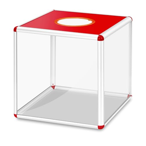 Lotterie-Box, Tombola-Box mit Aluminium Legierung, Wahlurne für Jährliche Treffen Spiel Stütze Transparenter Tickethalter, Spendenbox Kubischer Aufbewahrungsbehälter für Fundraising (25x25x25 cm) Lotterie-Box, Tombola-Box mit Aluminium Legierung, Wahlurne für Jährliche Treffen Spiel Stütze Transparenter Tickethalter, Spendenbox Kubischer Aufbewahrungsbehälter für Fundraising (25x25x25 cm) von BORDEAG