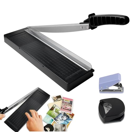 Papierschneider A4, Hebelschneider, Papierschneidemaschine Für 8 Blatt Schneidleistung, Hebelschneider Mit Eckenrunder Und Locher Für Schneiden Papier, Fotopapier, Arbeitskarton, Kartenpapier Papierschneider A4, Hebelschneider, Papierschneidemaschine Für 8 Blatt Schneidleistung, Hebelschneider Mit Eckenrunder Und Locher Für Schneiden Papier, Fotopapier, Arbeitskarton, Kartenpapier von BORDEAG