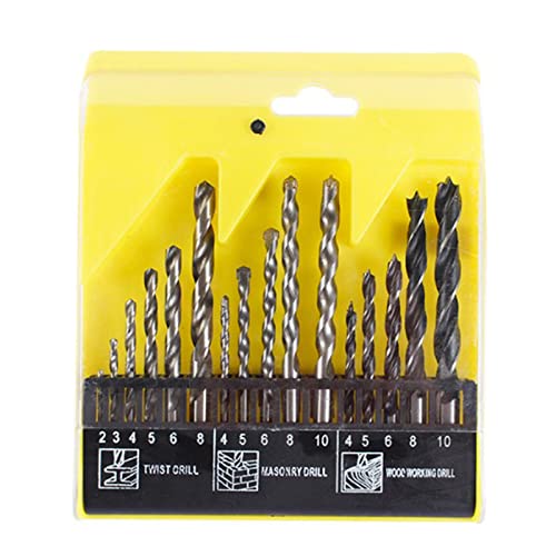 16 PCs Hex Shank Industrial Festure Carbid Tipp Twist Bohrer, Hochgeschwindigkeitsstahl gehärtetes Metall für Edelstahl, Gusseisen, Holz und Kunststoff (mit indexiertem Speicher) von BORDSTRACT