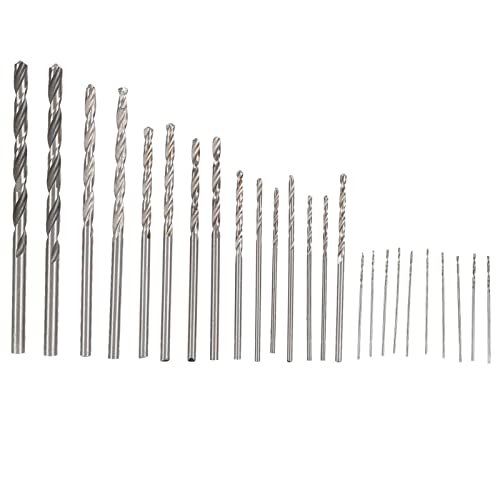 25 pcs Micro Twist Bohrer Bits HSS gerade Shank Mini-Set 0,5 mm-3mm, Hochgeschwindigkeitsverhärtes Metall für Edelstahl, Gusseisen, Holz und Kunststoff von BORDSTRACT