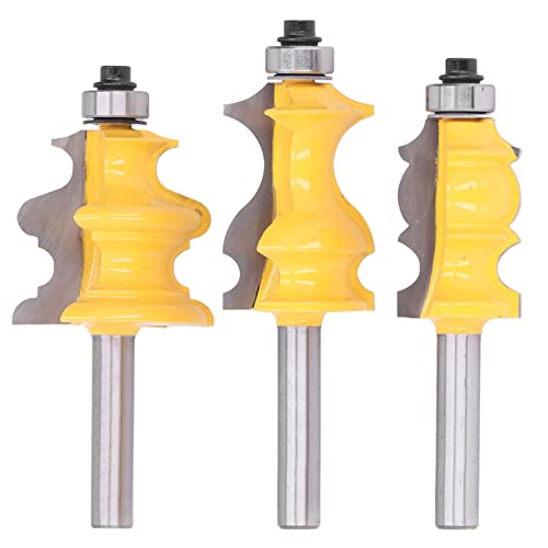 3PCS Architektur Router Bit Frende Cutter Set Holzbearbeitungszubehör 8mm Schaft von BORDSTRACT