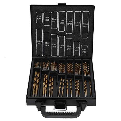 99pcs Runde Schaftbit Bit Industrial Festigkeit Carbid Tipp Twist Bohrer, Hochgeschwindigkeitsstahl gehärtetes Metall für Edelstahl, Gusseisen, Holz und Plastik von BORDSTRACT