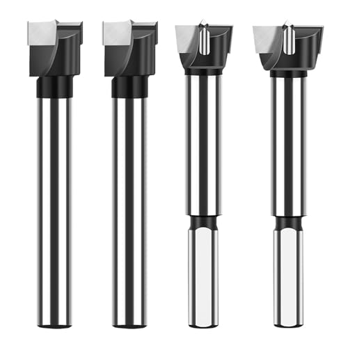 Industriewerkzeuge Dreikantbohrer 12 mm / 14 mm / 15 mm / 16 mm, 4 Stück Wolfram Hartmetall Spitze Dreieck Schaft Holz Forstner Bit Öffner Schneider von BORDSTRACT