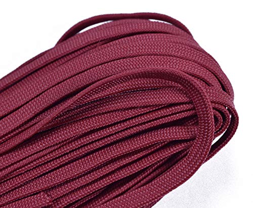 Coreless Flat 550 Paracord – auch bekannt als 650 kernlos – keine Innenstränge, Flachgeflecht – Purpurrot 30 m Bündel Coreless Flat 550 Paracord – auch bekannt als 650 kernlos – keine Innenstränge, Flachgeflecht – Purpurrot 30 m Bündel von BORED PARACORD