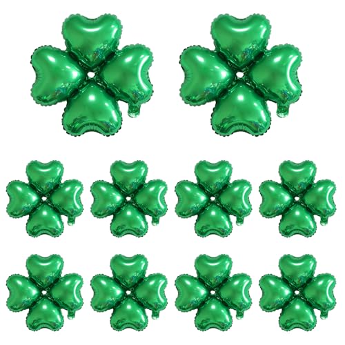 BORFUE 10 Stück St. Patricks Day Luftballons Kleeblatt Folienballons 4 Blatt Kleeblatt Ballons für irische Festival Party Happy Saint Patricks Day Dekorationen Frühling März Geburtstag Party Favor BORFUE 10 Stück St. Patricks Day Luftballons Kleeblatt Folienballons 4 Blatt Kleeblatt Ballons für irische Festival Party Happy Saint Patricks Day Dekorationen Frühling März Geburtstag Party Favor von BORFUE