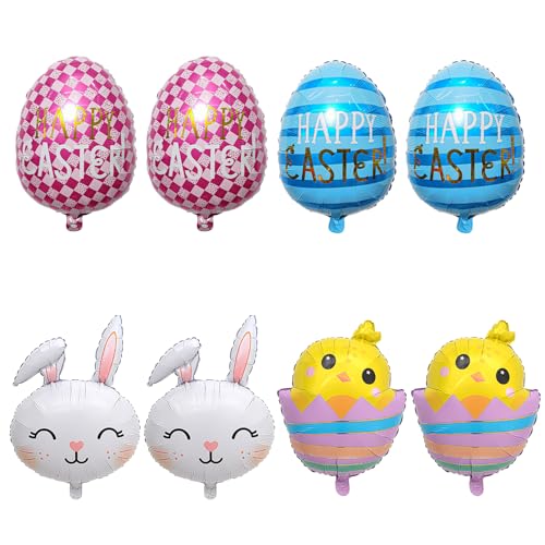 BORFUE 8 Stück Osterballons Osterei Hase Hase Huhn Luftballons Ostern Party Dekor Foto Requisiten für Party Baby Shower Home Dekorationen Zubehör BORFUE 8 Stück Osterballons Osterei Hase Hase Huhn Luftballons Ostern Party Dekor Foto Requisiten für Party Baby Shower Home Dekorationen Zubehör von BORFUE