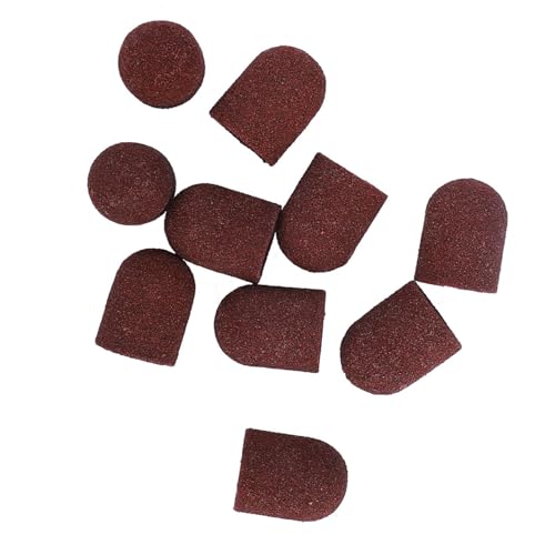 BOROCO 2 Typen 10pcs Nagelschleifer Schleifkappe Politur-Dediziertes Kopfsandwerkzeug für Maniküre und Pediküre, Hochwertiger Fein (13 * 19) von BOROCO