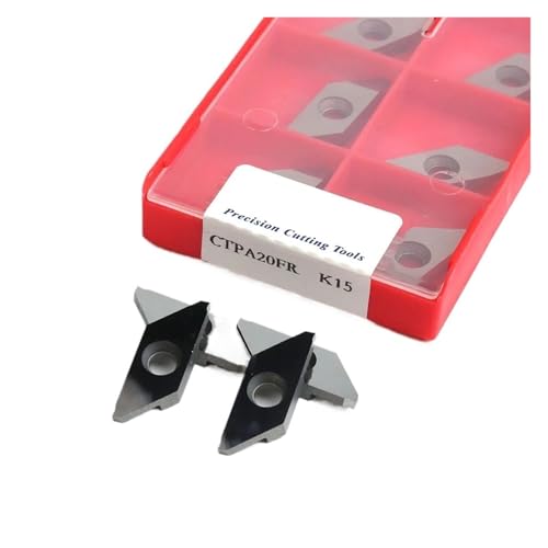 10 Stück CTPA20FR K15 CTP07FRN LDA Metalldrehklinge Hartlegierte Außendrehwerkzeugteile Geeignet für Stahl und Edelstahl (CTPA20FR K15) von BORRGTU
