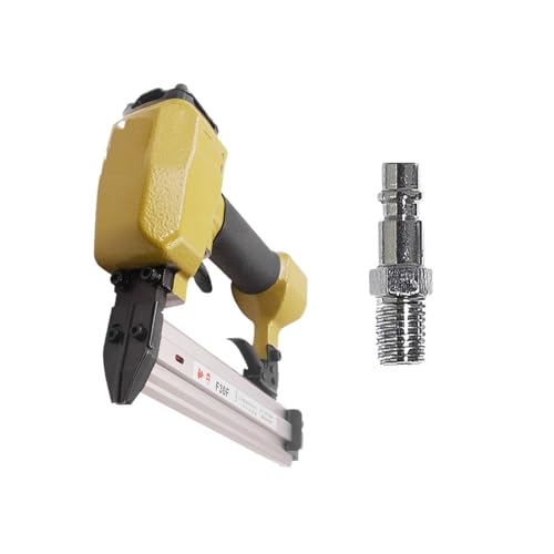 BORRGTU Ölfreier pneumatischer Tacker 18Ga Polsterung Pneumatische Hefter Nagelpistole F30F for 10-30mm Nägel Holzrahmen Möbel Feste Luftnaglerpistole (Color : EU Standard) von BORRGTU