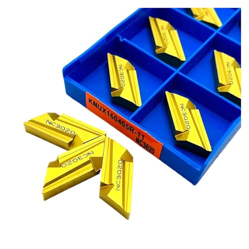 Drehmesser aus Metall 10 Stück KNUX160405R NC3020 KNUX160405R LT10 Werkzeug für Außendrehwerkzeug mit Klinge aus Hartlegierung (KNUX160405R NC3020) von BORRGTU