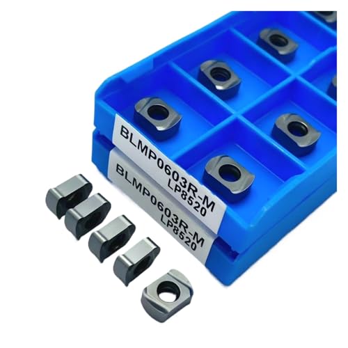 Indexierbare Drehklinge aus Metall, 10 Stück, BLMP0603R-M LP8520 LP5520, Hartlegierung, geeignet für Edelstahl (BLMP0603R-M LP8520) von BORRGTU