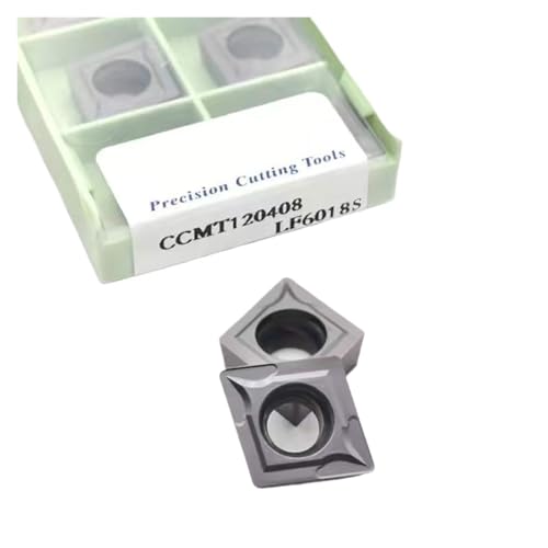 Indexierbare Drehklinge aus Metall 10 Stück CCMT09T304 CCMT120408TCMT110208 TCMT16T304 DCMT11T308 LF6018S Werkzeuge für interne Drehstahl Werkzeuge für Drehmaschine (CCMT120408 LF6018S) von BORRGTU