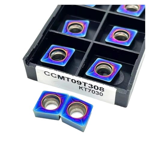 Indexierbare Drehklinge aus Metall 10 Stück CCMT09T308 KT7030 CCMT09T304 KT7030 Schneidwerkzeug für interne Drehmaschine aus harter Legierung (CCMT09T308 KT7030) von BORRGTU