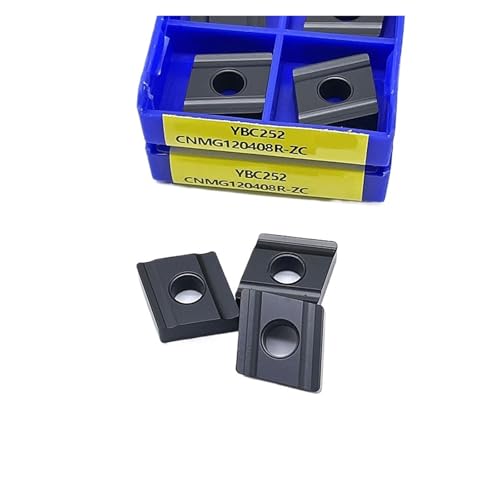 Indexierbare Drehklinge aus Metall 10 Stück CNMG120404R-ZC CNMG120408R-ZC YBC252 Werkzeug für externe Drehmaschine aus Hartlegierung Werkzeuge für Drehmaschinen (CNMG120408RZC YBC252) von BORRGTU