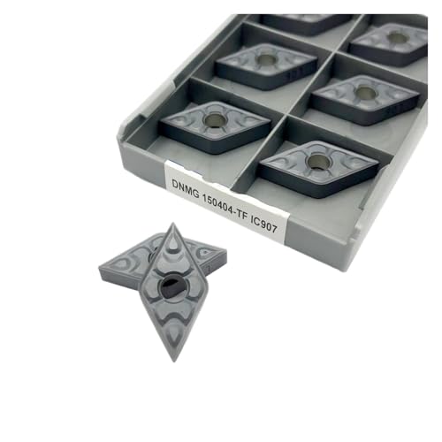 Indexierbare Drehklinge aus Metall 10 Stück DNMG150404 DNMG150408 IC907 IC908 Fräser für Außendrehwerkzeug aus harter Legierung (DNMG150404-TF IC907) von BORRGTU