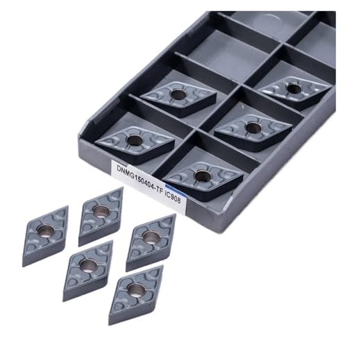 Indexierbare Drehklinge aus Metall 10 Stück DNMG150404-TF IC907 IC908 DNMG150604-DS7010 Drehwerkzeug für Drehmaschinen aus Hartlegierung (DNMG150404-TF IC908) von BORRGTU