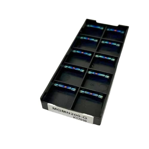 Indexierbare Drehklinge aus Metall 10 Stück MGMN200-G NC3020 PC9030 H01 KT7030 Werkzeug für Drehmaschine aus Hartlegierung Klinge für Drehmaschinen (MGMN200-G KT7030) von BORRGTU