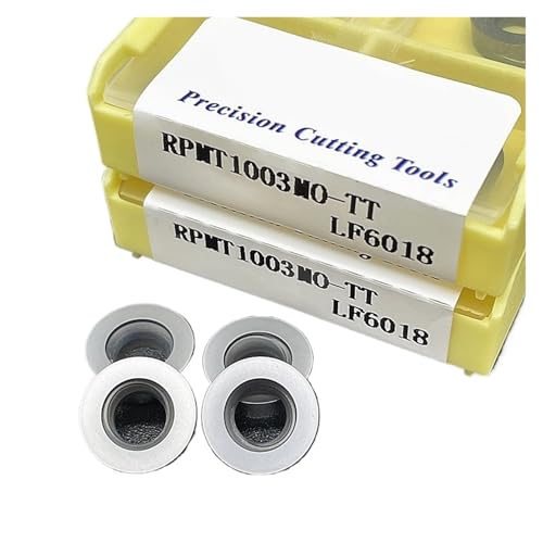 Indexierbare Drehklinge aus Metall 10 Stück RPMT1204MOE RPMT1204MO RDMT1204MO SEKT1204AFTN RPMT10T3MOE RPMT1003MO LF6018 Drehmeißelwerkzeug aus Hartlegierung Drehmaschinen (RPMT1003MO LF6018) von BORRGTU