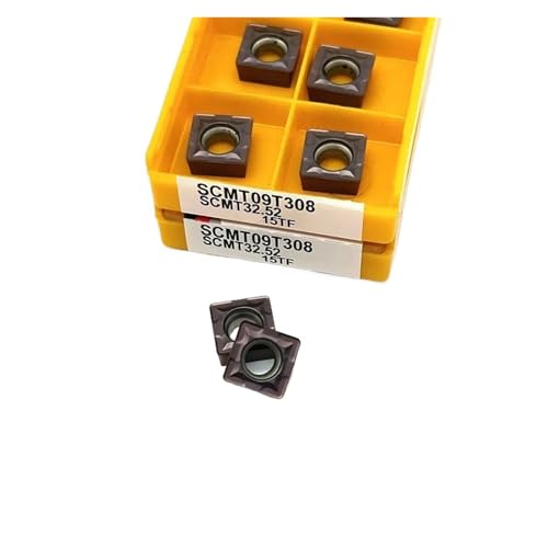 Indexierbare Drehklinge aus Metall 10 Stück SCMT09T304 SCMT09T308 15TF 6020 735 Werkzeug für Innendrehwerkzeug aus Hartlegierung Fräswerkzeug Klinge (SCMT09T308 15TF) von BORRGTU