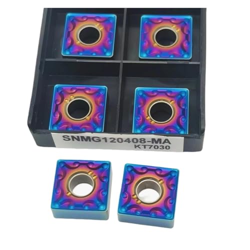 Indexierbare Drehklinge aus Metall 10 Stück SNMG120408 SNMG120412-MA KT7030 Außendrehwerkzeug aus Hartlegierung Balde(SNMG120408-MA KT7030) von BORRGTU