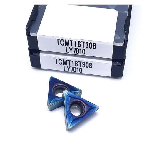 Indexierbare Drehklinge aus Metall 10 Stück TCMT16T304 TCMT16T308 LY7010 Drehwerkzeug aus Hartlegierung Klinge für Außendrehwerkzeug (TCMT16T308 LY7010) von BORRGTU