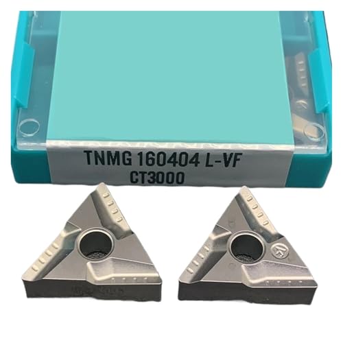Indexierbare Drehklinge aus Metall 10 Stück TNMG160408R TNMG160408L TNMG160404L TNMG160404R CT3000 Hartlegierung Dreh- und Fräswerkzeug (TNMG160404L CT3000) von BORRGTU