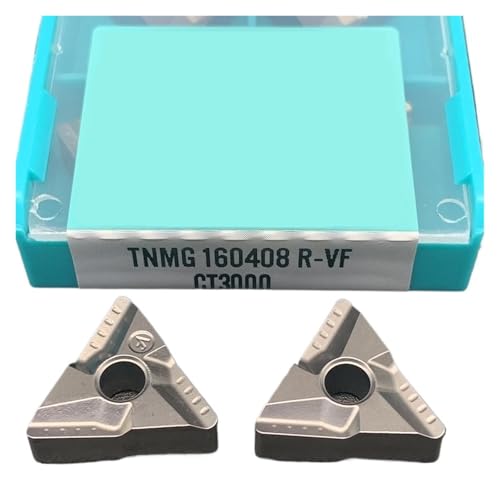 Indexierbare Drehklinge aus Metall 10 Stück TNMG160408R TNMG160408L TNMG160404L TNMG160404R CT3000 Hartlegierung Dreh- und Fräswerkzeug (TNMG160408R CT3000) von BORRGTU