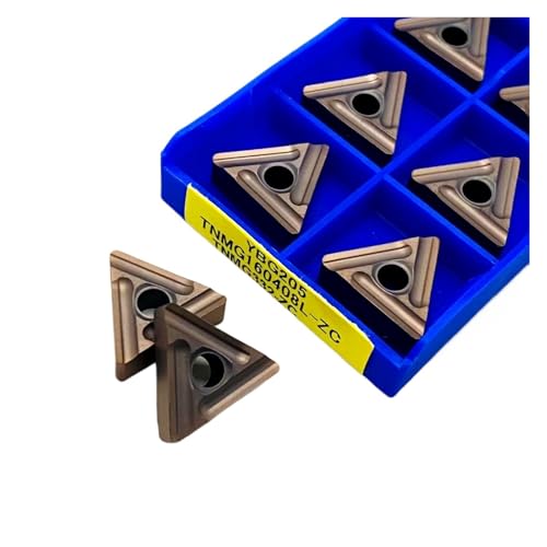 Indexierbare Drehklinge aus Metall 10 Stück TNMG160408R TNMG160408L YBG205 Außendrehwerkzeug aus Hartlegierung Klinge Werkzeug (TNMG160408L YBG205) von BORRGTU