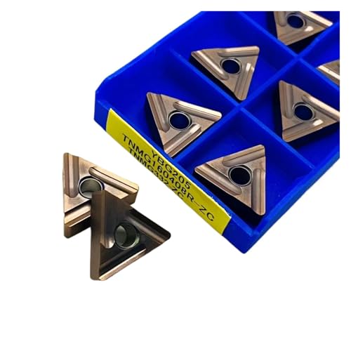 Indexierbare Drehklinge aus Metall 10 Stück TNMG160408R TNMG160408L YBG205 Außendrehwerkzeug aus Hartlegierung Klinge Werkzeug (TNMG160408R YBG205) von BORRGTU