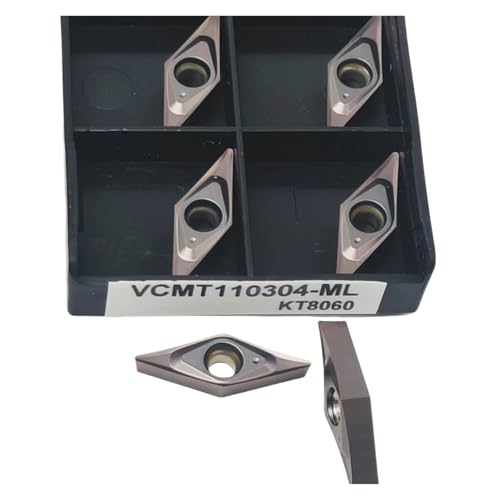 Indexierbare Drehklinge aus Metall 10 Stück VCMT110304 VCMT110302 VCMT110301-ML KT8060 Fräser für Außendrehwerkzeuge aus Hartlegierung (VCMT110304-ML KT8060) von BORRGTU