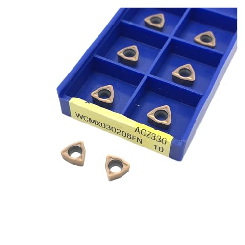 Indexierbare Drehklinge aus Metall 10 Stück WCMX030208FN WCMX040208FN ACZ330 Bohrer aus Hartlegierung Klinge für Werkzeug zum externen Drehen (WCMX030208FN ACZ330) von BORRGTU