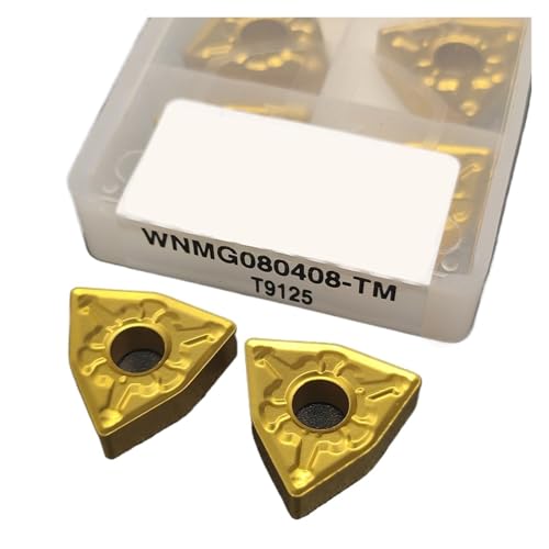 Indexierbare Drehklinge aus Metall 10 Stück WNMG080404 WNMG080408-TM T9125 Außendrehwerkzeug aus Hartlegierung Werkzeuge für Drehmaschine (WNMG080408-TM T9125) von BORRGTU