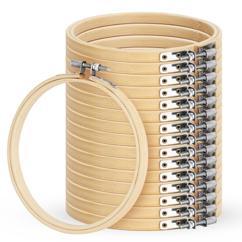 BOSCOW 16 Stück Bambus Stickrahmen Kreuzstich Rahmen 10cm Kreis Kreuzstich Hoop Stickerei Ring für DIY, Kunsthandwerk, Stickerei BOSCOW 16 Stück Bambus Stickrahmen Kreuzstich Rahmen 10cm Kreis Kreuzstich Hoop Stickerei Ring für DIY, Kunsthandwerk, Stickerei von BOSCOW