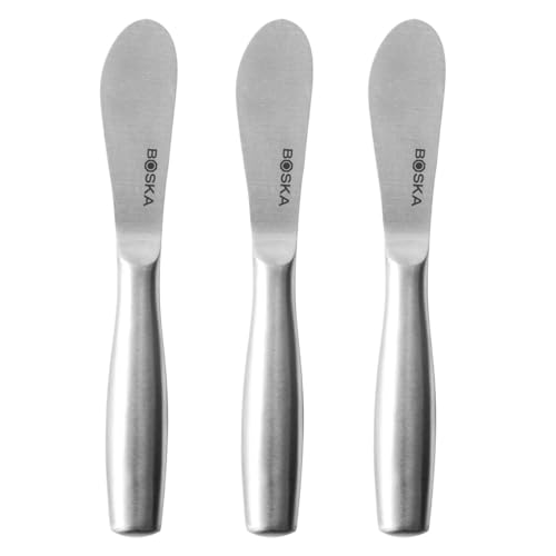 BOSKA Buttermesser Copenhagen/Käsemesser/Drei kleine Streichmesser/Schmiermesser/Edelstahl/Silber von BOSKA