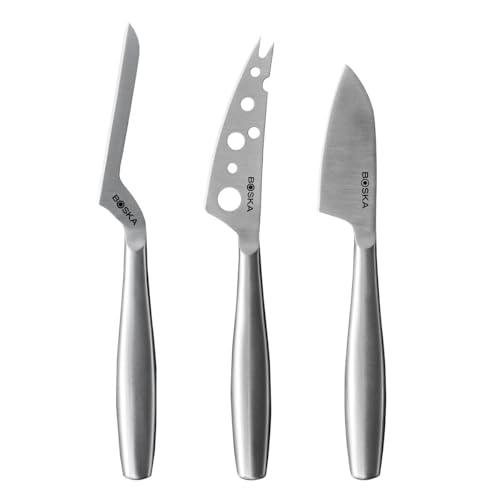 BOSKA Käsemesser Set Copenhagen - 3-teilig Käsebesteck - Mit Weichkäsemesser und Hartkäsemesser - Von Edelstahl von BOSKA