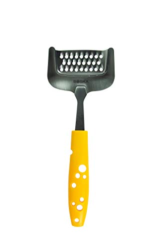 BOSKA Käsereibe Cheesy/Lochkäse Design/Edelstahl/Kunststoff/Gelb/Silber / 195 x 75 x 20 mm von BOSKA