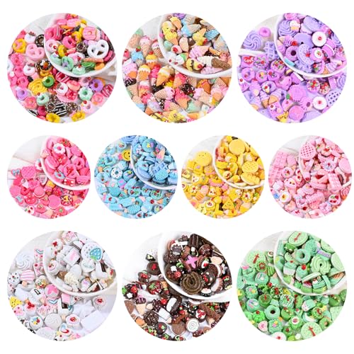 100 Stücke Super Niedlich Slime Charms, Cute Slime Charms Mixed Set, Süßigkeiten Harz Flatback, für DIY Craft Making Scrapbooking, Handyhülle,Haarclip,Schmuckherstellung, zufälliger Stil 100 Stücke Super Niedlich Slime Charms, Cute Slime Charms Mixed Set, Süßigkeiten Harz Flatback, für DIY Craft Making Scrapbooking, Handyhülle,Haarclip,Schmuckherstellung, zufälliger Stil von BOSOIRSOU