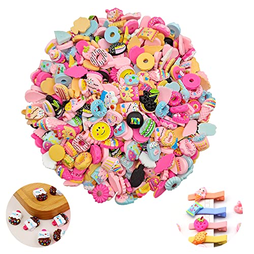 200 Stücke Super Niedlich Slime Charms, Cute Slime Charms Mixed Set, Süßigkeiten Harz Flatback, für DIY Craft Making Scrapbooking, Handyhülle,Haarclip,Schmuckherstellung, zufälliger Stil von BOSOIRSOU