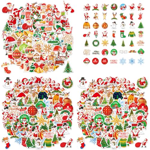 300 Stück Weihnachtsaufkleber für Kinder, Weihnachtsmann, Weihnachtsbaum, Schneeflocke, Weihnachtsdekoration, Aufkleber, Urlaubsaufkleber für Wasserflaschen, Skateboards, Umschläge, Geschenkanhänger 300 Stück Weihnachtsaufkleber für Kinder, Weihnachtsmann, Weihnachtsbaum, Schneeflocke, Weihnachtsdekoration, Aufkleber, Urlaubsaufkleber für Wasserflaschen, Skateboards, Umschläge, Geschenkanhänger von BOSOIRSOU
