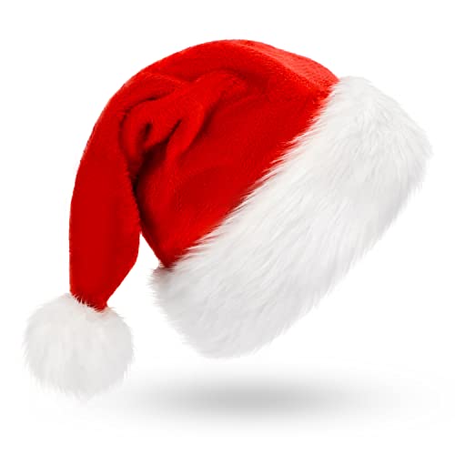 BOSONER Weihnachtsmütze Nikolausmütze Plüsche Weihnachtsmann Mütze: Rote Santa Mütze Warm Dicker Nikolaus Mütze - Weihnachtsmütze Erwachsene Weihnachtsmütze für Kinder - Familie Weihnachten BOSONER Weihnachtsmütze Nikolausmütze Plüsche Weihnachtsmann Mütze: Rote Santa Mütze Warm Dicker Nikolaus Mütze - Weihnachtsmütze Erwachsene Weihnachtsmütze für Kinder - Familie Weihnachten von BOSONER