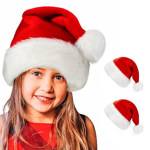 BOSONER Weihnachtsmütze Nikolausmütze Plüsche Weihnachtsmann Mütze: Rote Santa Mütze Warm Dicker Nikolaus Mütze - Weihnachtsmütze Erwachsene Weihnachtsmütze für Kinder - Familie Weihnachten BOSONER Weihnachtsmütze Nikolausmütze Plüsche Weihnachtsmann Mütze: Rote Santa Mütze Warm Dicker Nikolaus Mütze - Weihnachtsmütze Erwachsene Weihnachtsmütze für Kinder - Familie Weihnachten von BOSONER
