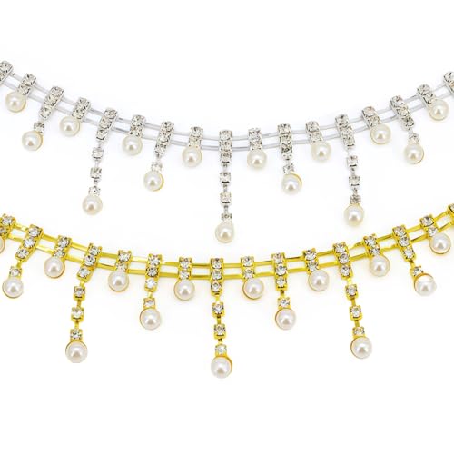 Silber- und goldfarbene Strass-Perlenkette, 91 cm, Quaste, DIY-Mode-Accessoires für Hochzeiten und Veranstaltungen Silber- und goldfarbene Strass-Perlenkette, 91 cm, Quaste, DIY-Mode-Accessoires für Hochzeiten und Veranstaltungen von BOSREROY