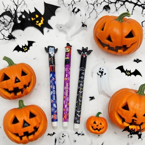 BOSSETY 3PCS Gelschreiber Radierbar丨2025 Halloween Neuer Vampire, Hexen und Fledermäuse: Magische löschbare Halloween Stift丨Radierbarer Kugelschreiber BOSSETY 3PCS Gelschreiber Radierbar丨2025 Halloween Neuer Vampire, Hexen und Fledermäuse: Magische löschbare Halloween Stift丨Radierbarer Kugelschreiber von BOSSETY